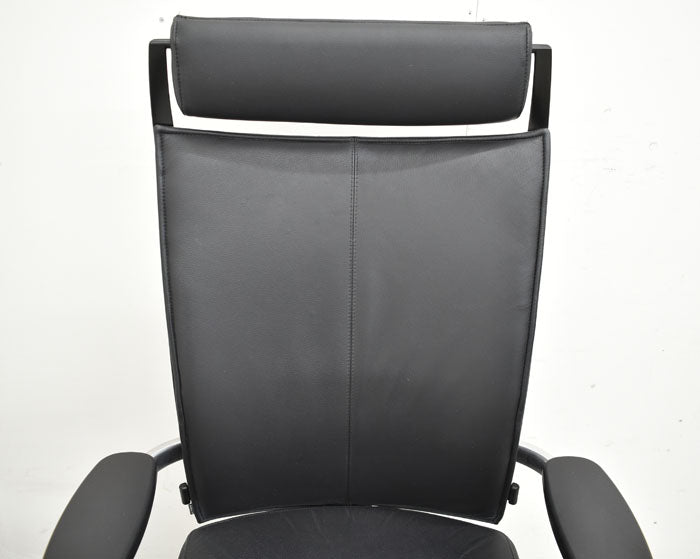 Klober クレバー Stima スティーマ ヘッドレスト 可動肘 ランバーサポート ポリッシュ(エアポンプ式)革張り 2023092501【中古オフィス家具】【中古】
