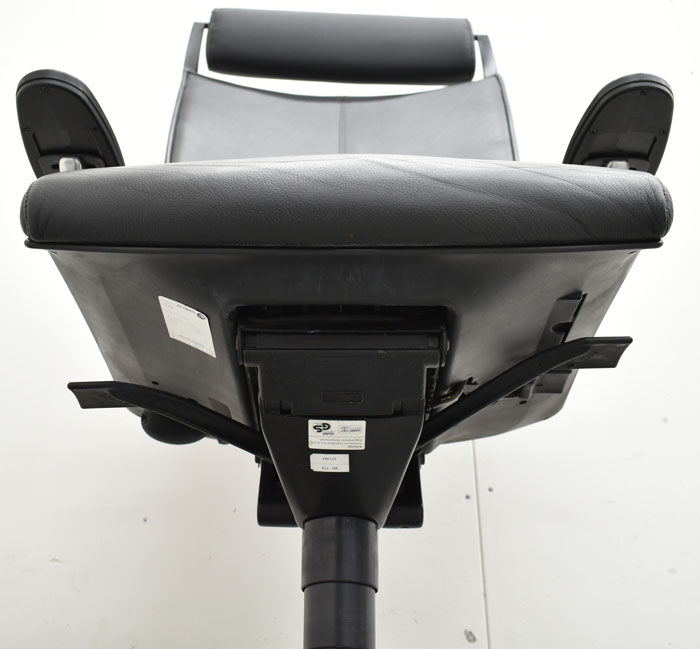 Klober クレバー Stima スティーマ ヘッドレスト 可動肘 ランバーサポート ポリッシュ(エアポンプ式)革張り 2023092501【中古オフィス家具】【中古】