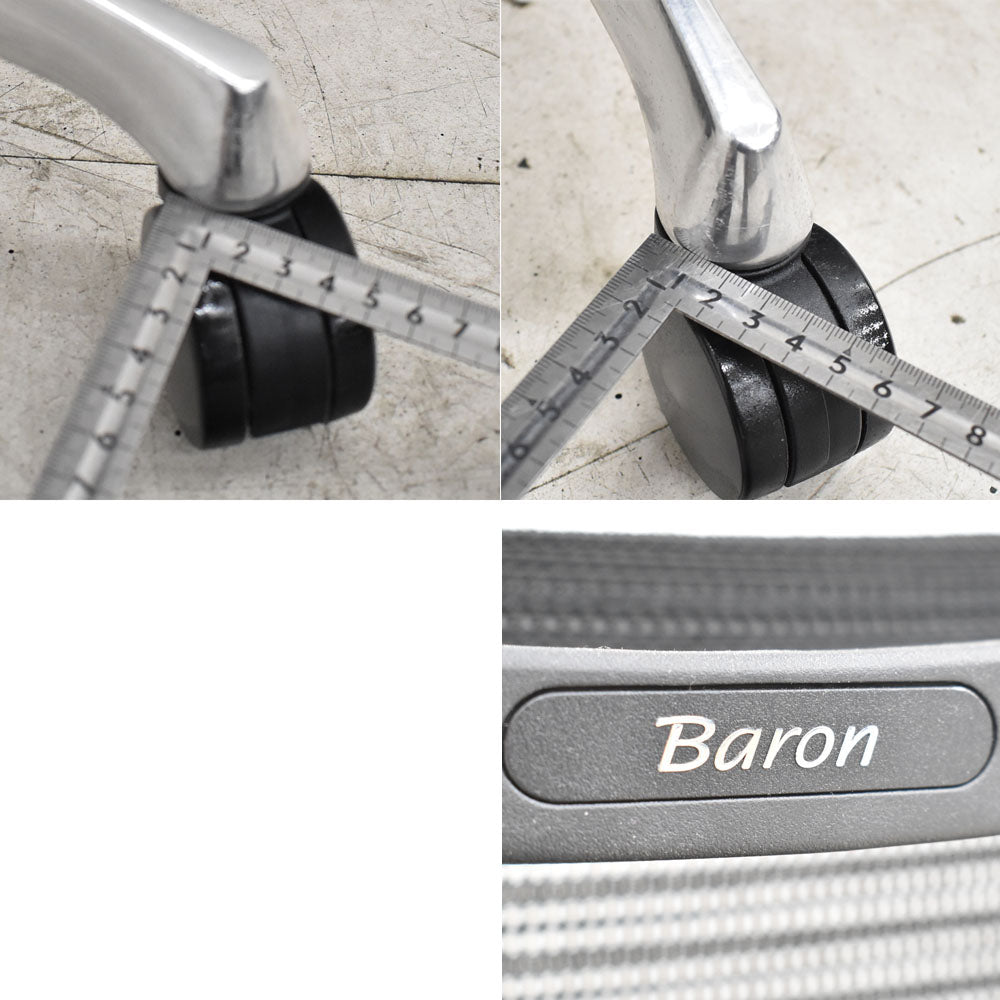 オカムラ バロン ハイバック 可動肘(新品肘パット)ランバーサポート ポリッシュ 2023041202【中古オフィス家具】【中古】