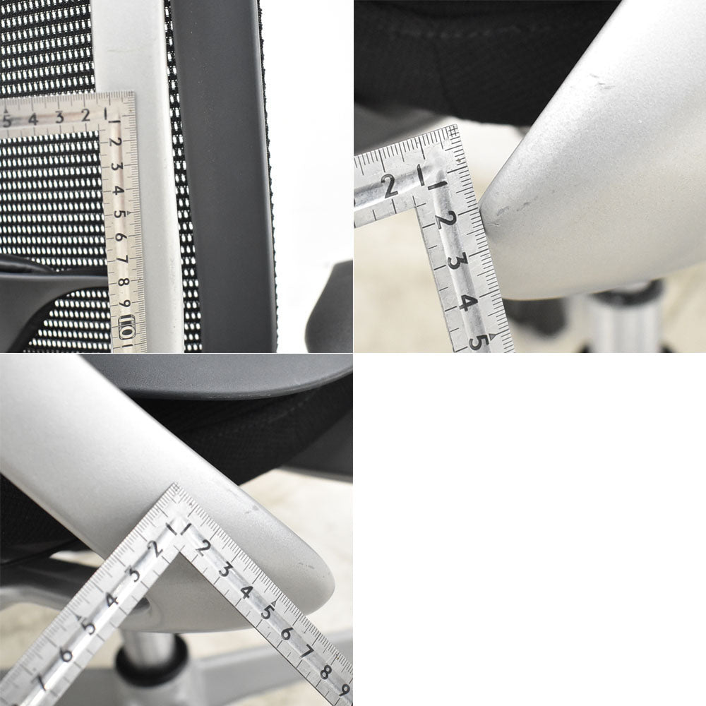 オカムラ コンテッサ 可動肘(新品肘パット)ランバーサポート 2023041703【中古オフィス家具】【中古】