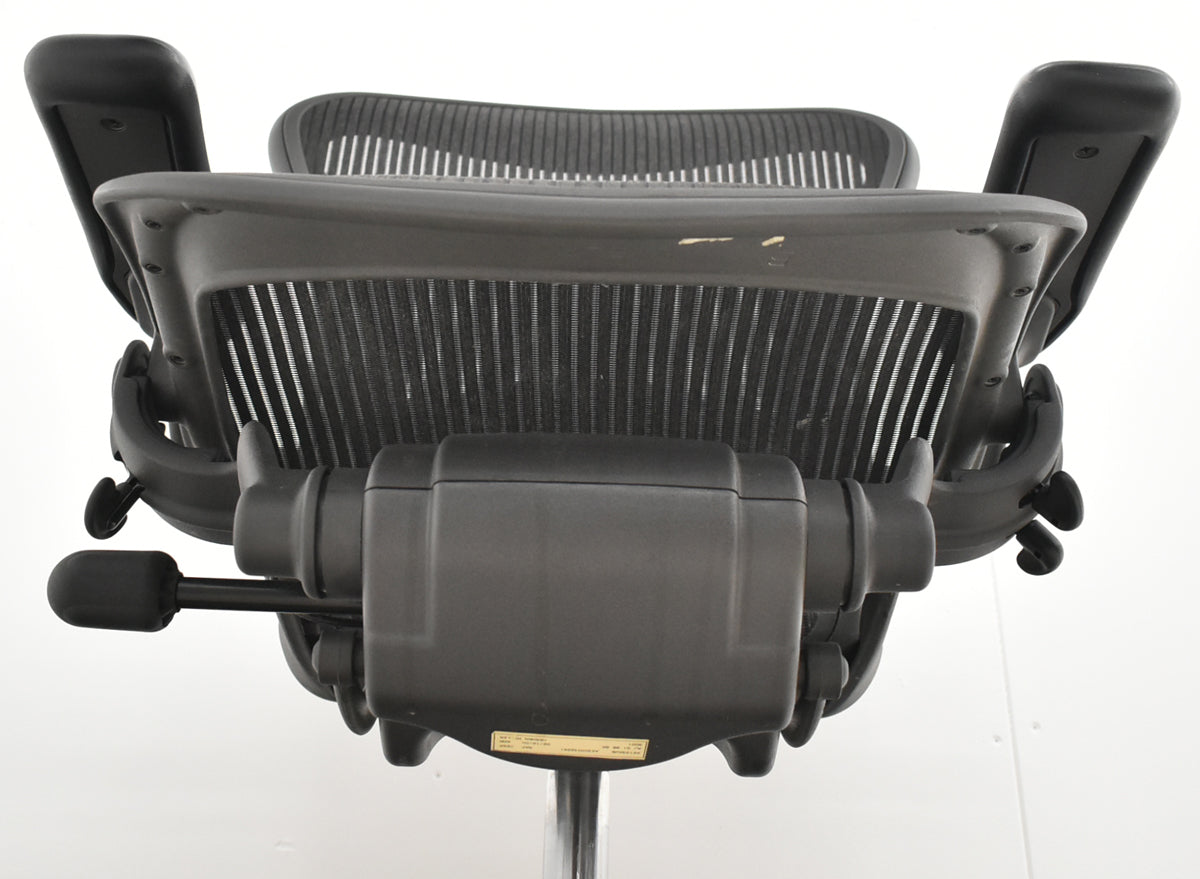 【中古】ハーマンミラー アーロンチェア Bサイズ フル装備 ランバーサポート 昇降ガス新品交換済 2025102801【中古オフィス家具】