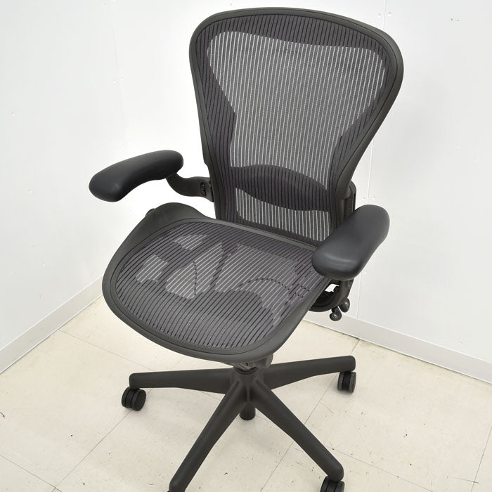 ハーマンミラー Hermanmilller アーロンチェア フル装備 Bサイズ ランバーサポート 2023062605【中古オフィス家具】【中古】