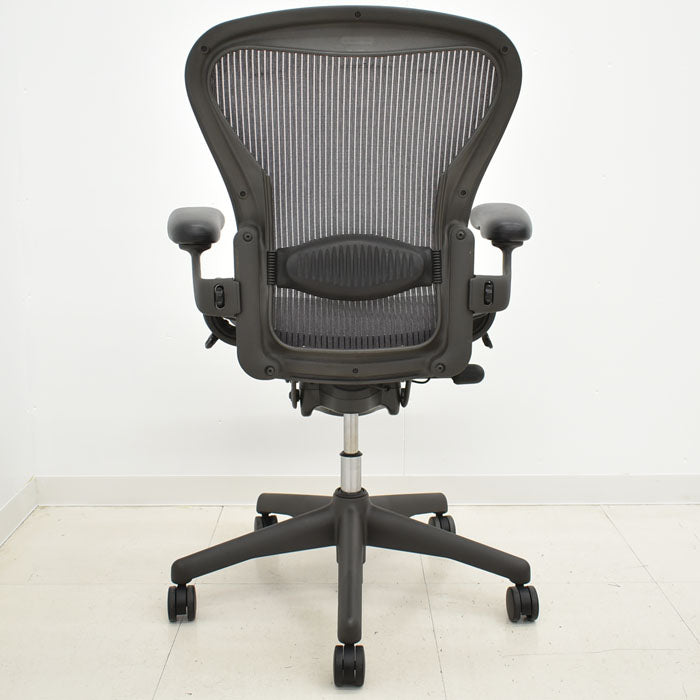 ハーマンミラー Hermanmilller アーロンチェア フル装備 Bサイズ ランバーサポート 2023062605【中古オフィス家具】【中古】