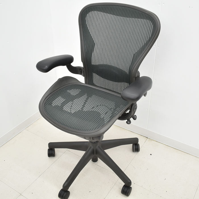 ハーマンミラー Hermanmilller アーロンチェア フル装備 Bサイズ ランバーサポート 2023062702【中古オフィス家具】【中古】