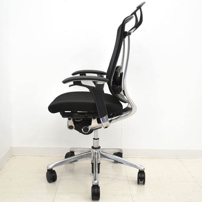 オカムラ コンテッサ ランバーサポート ハンガー ポリッシュ 可動肘 2023101302【中古オフィス家具】【中古】