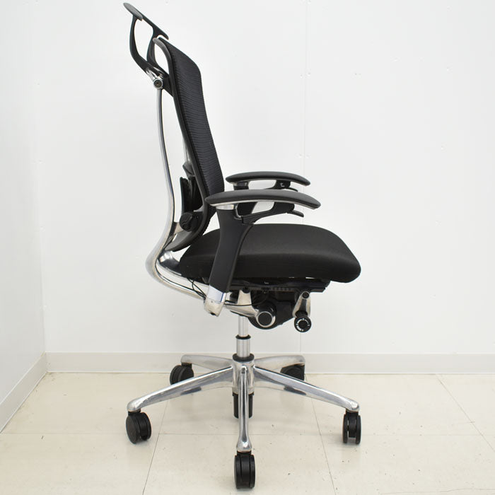 オカムラ コンテッサ ランバーサポート ハンガー ポリッシュ 可動肘 2023101302【中古オフィス家具】【中古】