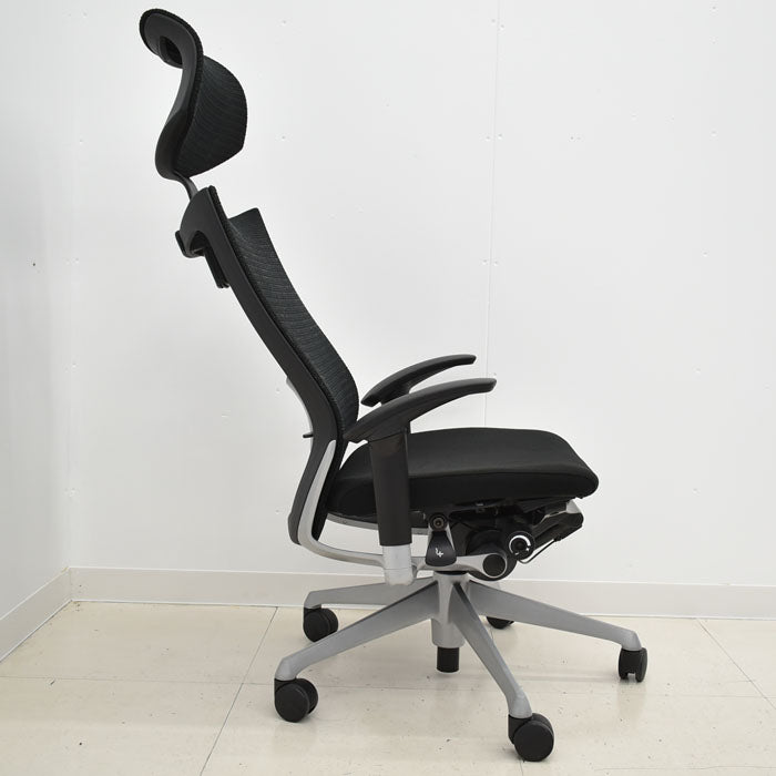 オカムラ バロン エクストラハイバック 可動肘(新型肘パット)可動ヘッドレスト 2023101605【中古オフィス家具】【中古】