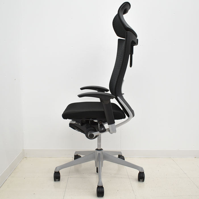オカムラ バロン エクストラハイバック 可動肘(新型肘パット)可動ヘッドレスト 2023101605【中古オフィス家具】【中古】