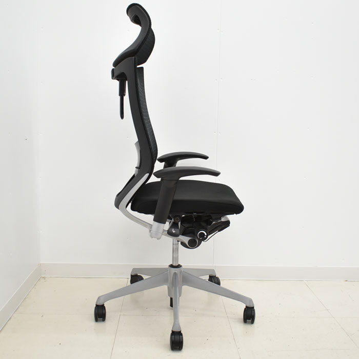 オカムラ バロン エクストラハイバック 可動肘(新型肘パット)可動ヘッドレスト 2023101605【中古オフィス家具】【中古】