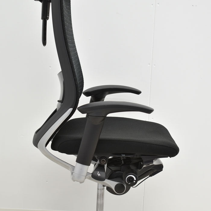 オカムラ バロン エクストラハイバック 可動肘(新型肘パット)可動ヘッドレスト 2023101605【中古オフィス家具】【中古】