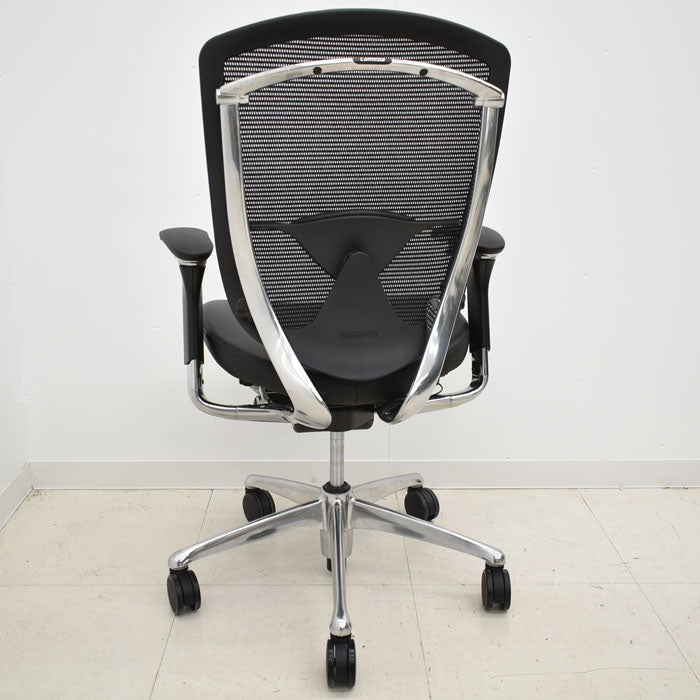 【中古】オカムラ コンテッサ 可動肘(肘パット新品)ランバーサポート アルミポリッシュ 2023102404【中古オフィス家具】