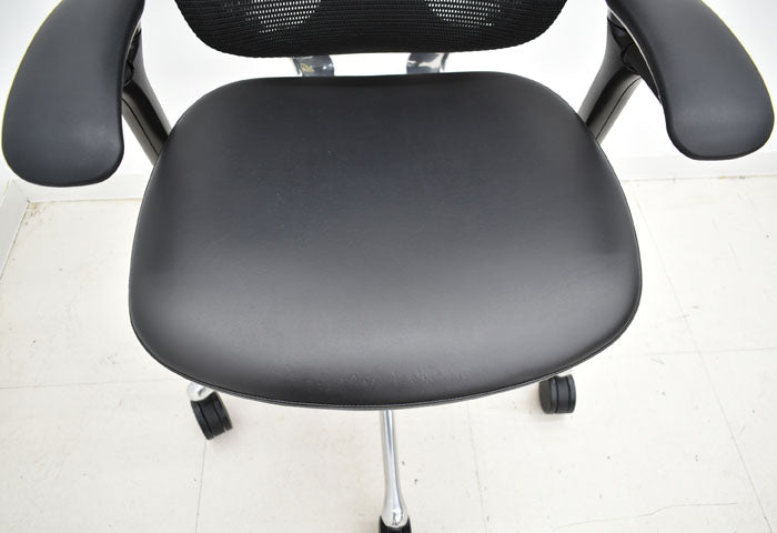 【中古】オカムラ コンテッサ 可動肘(肘パット新品)ランバーサポート アルミポリッシュ 2023102404【中古オフィス家具】