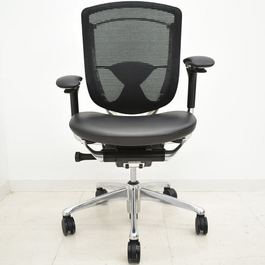 【中古】オカムラ コンテッサ 可動肘(肘パット新品)ランバーサポート アルミポリッシュ 2023102404【中古オフィス家具】