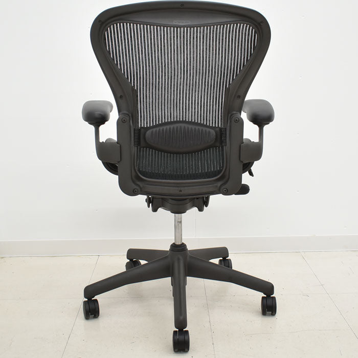 ハーマン・ミラー アーロンチェア Bサイズ スタンダード ランバーサポート ダークグリーン 2023082202【中古オフィス家具】【中古】