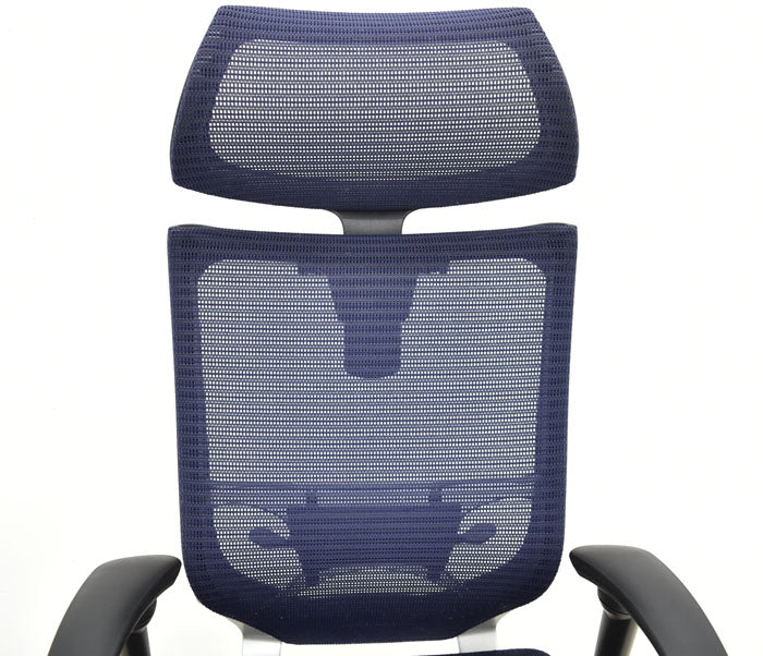 【中古】 オカムラ バロン エクストラハイバック 可動ヘッドレスト 可動肘(新型肘パット)ランバーサポート シルバー脚 2023112203 【中古オフィス家具】