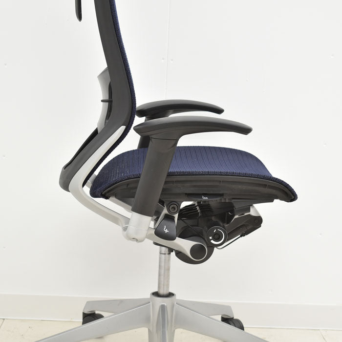 【中古】 オカムラ バロン エクストラハイバック 可動ヘッドレスト 可動肘(新型肘パット)ランバーサポート シルバー脚 2023112203 【中古オフィス家具】