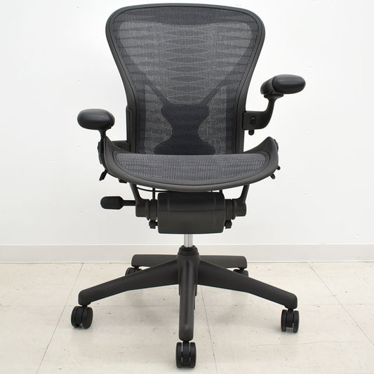 【中古】 ハーマンミラー Hermanmilller アーロンチェア Bサイズ フル装備 ポスチャーフィット タキシードメッシュ 2023113001 【中古オフィス家具】