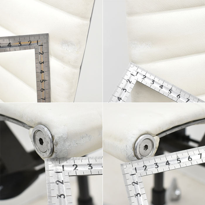 【中古】 ハーマン・ミラー hermanmiller アルミナムグループチェア エグゼクティブ アイボリー 革張り 2023113004 【中古オフィス家具】