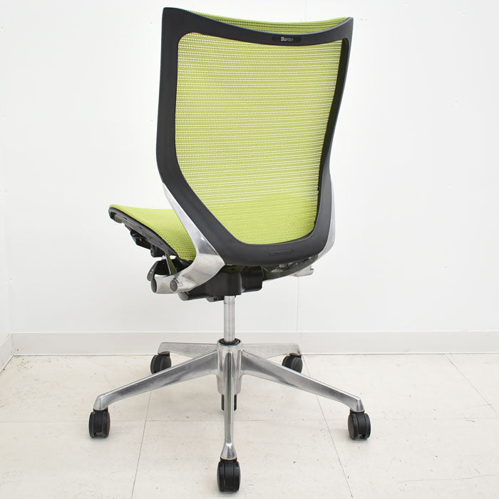 【中古】オカムラ バロン 肘なし ポリッシュ脚 ローバック 2023122201【中古オフィス家具】