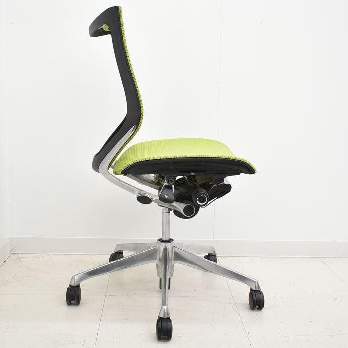 【中古】オカムラ バロン 肘なし ポリッシュ脚 ローバック 2023122201【中古オフィス家具】