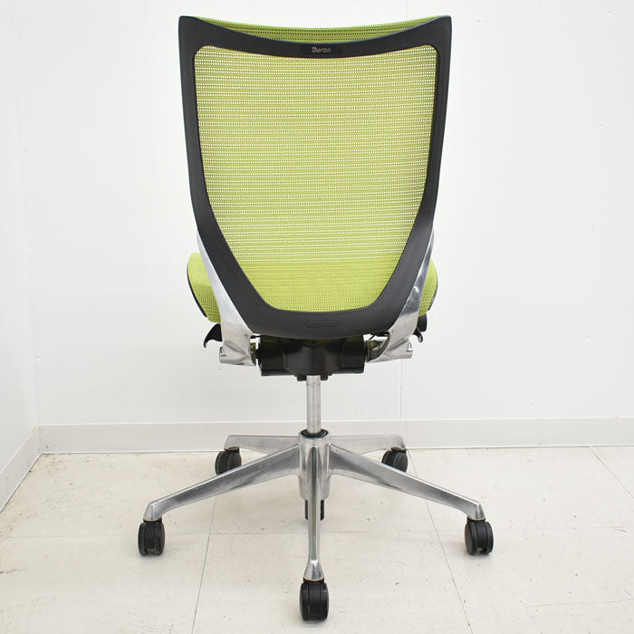 【中古】オカムラ バロン 肘なし ポリッシュ脚 ローバック 2023122201【中古オフィス家具】