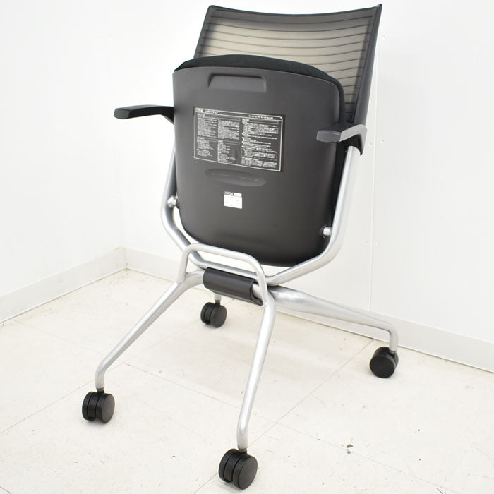 【中古】 イトーキ レクシブ キャスター付ミーティングチェア エラストマーバック 2023122303【中古オフィス家具】