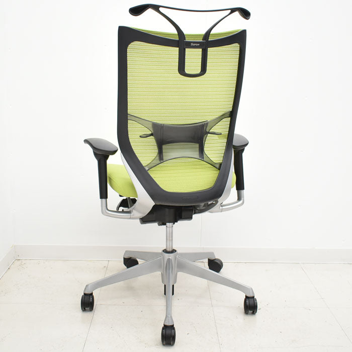 【中古】オカムラ バロン ハイバック 可動肘(肘パット新品)ランバーサポート ハンガー シルバー脚 2023122501【中古オフィス家具】