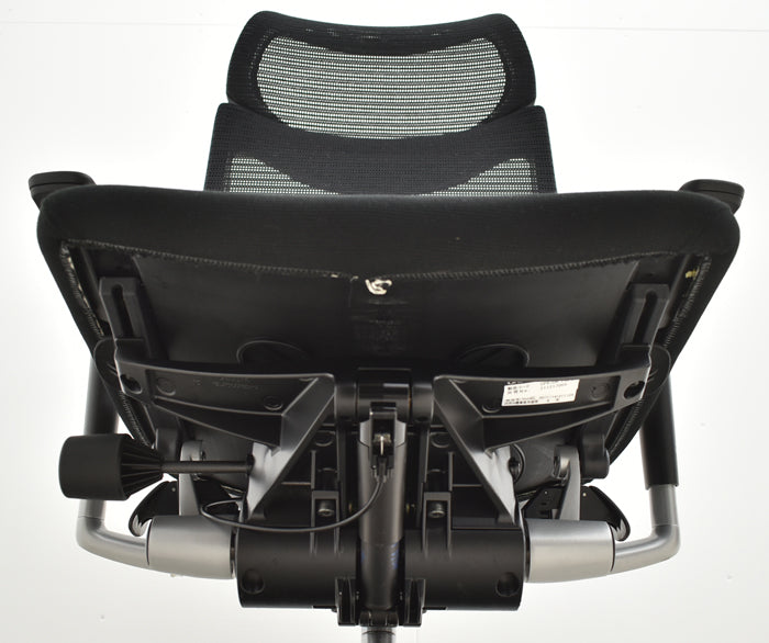 【中古】オカムラ バロン エクストラハイバック 可動肘 固定ヘッドレスト シルバー脚 2017年製 2023122903【中古オフィス家具】