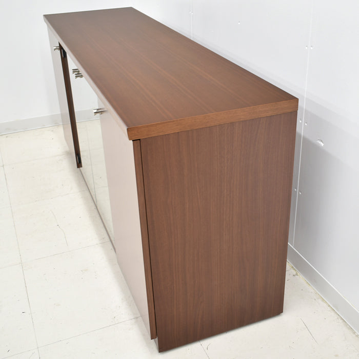 【中古】オカムラ EX-38 クレデンザ サイドボード ガラス扉 W1600 2024010502【中古オフィス家具】