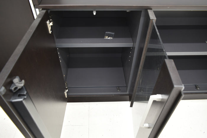 【中古】オカムラ マスターラインII サイドボード+ワードローブ2連結セット W1820 2024012202【中古オフィス家具】