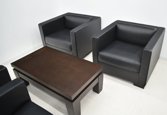 【中古】Cassina ixc.　CATHERINE MEMMI＋PHILIPPE HUREL　応接５点セット　総革張り　応接５点セット　総革張り　2024012301【中古オフィス家具】