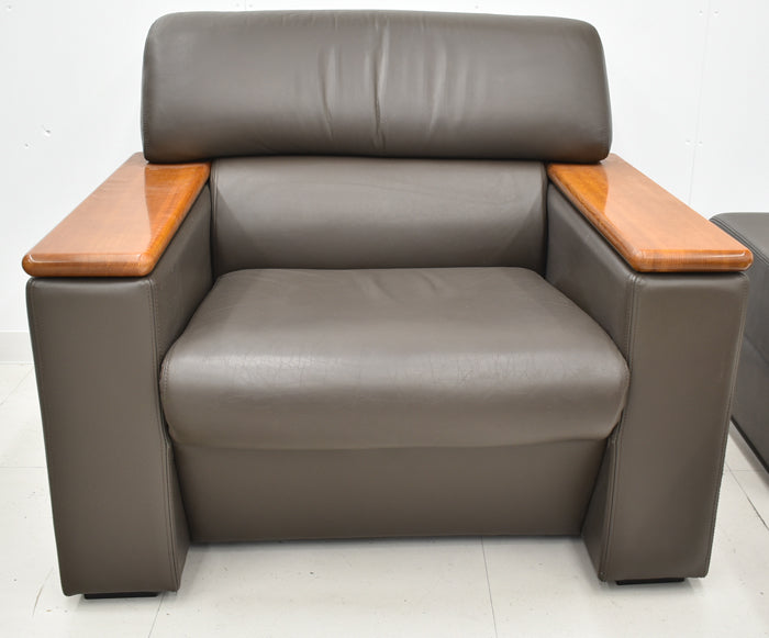 【中古】オカムラ S-18シリーズ 高級応接6点セット W2070 総革張り 2024012501【中古オフィス家具】