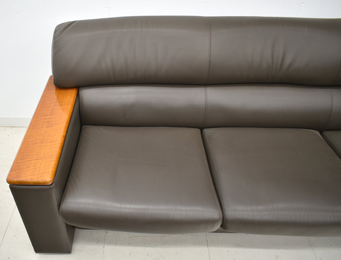 【中古】オカムラ S-18シリーズ 高級応接6点セット W2070 総革張り 2024012501【中古オフィス家具】