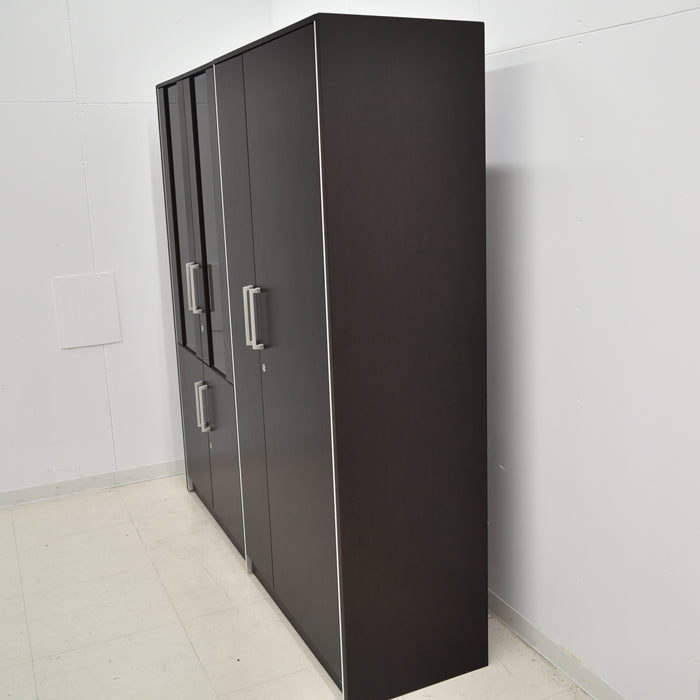 【中古】オカムラ マスターラインII 両開き書庫+ワードローブセット W1840 2024012903【中古オフィス家具】