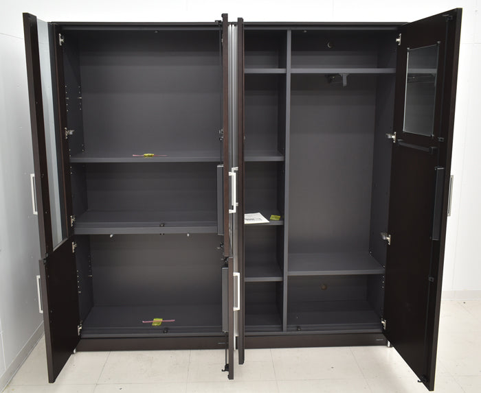 【中古】オカムラ マスターラインII 両開き書庫+ワードローブセット W1840 2024012903【中古オフィス家具】
