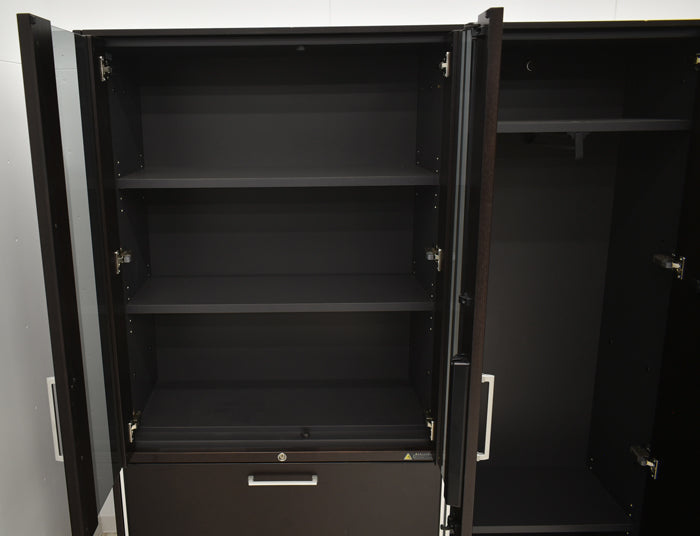 【中古】オカムラ マスターラインII 両開き書庫+ワードローブセット W1840 2024013001【中古オフィス家具】