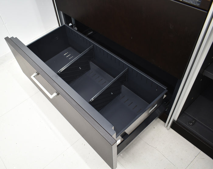 【中古】オカムラ マスターラインII 両開き書庫+ワードローブセット W1840 2024013001【中古オフィス家具】