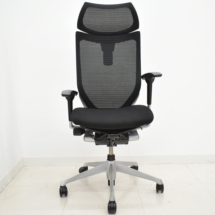 【中古】オカムラ バロン エクストラハイバック 可動ヘッドレスト 可動肘(新型肘パット) 2024020301【中古オフィス家具】