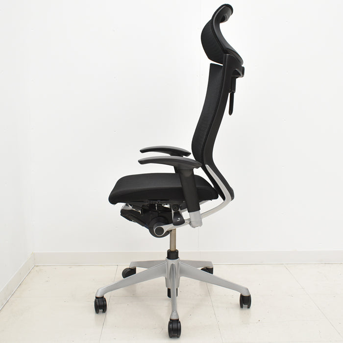 【中古】オカムラ バロン エクストラハイバック 可動ヘッドレスト 可動肘(新型肘パット) 2024020301【中古オフィス家具】