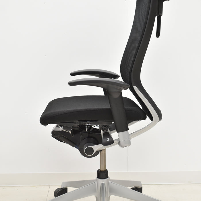 【中古】オカムラ バロン エクストラハイバック 可動ヘッドレスト 可動肘(新型肘パット) 2024020301【中古オフィス家具】