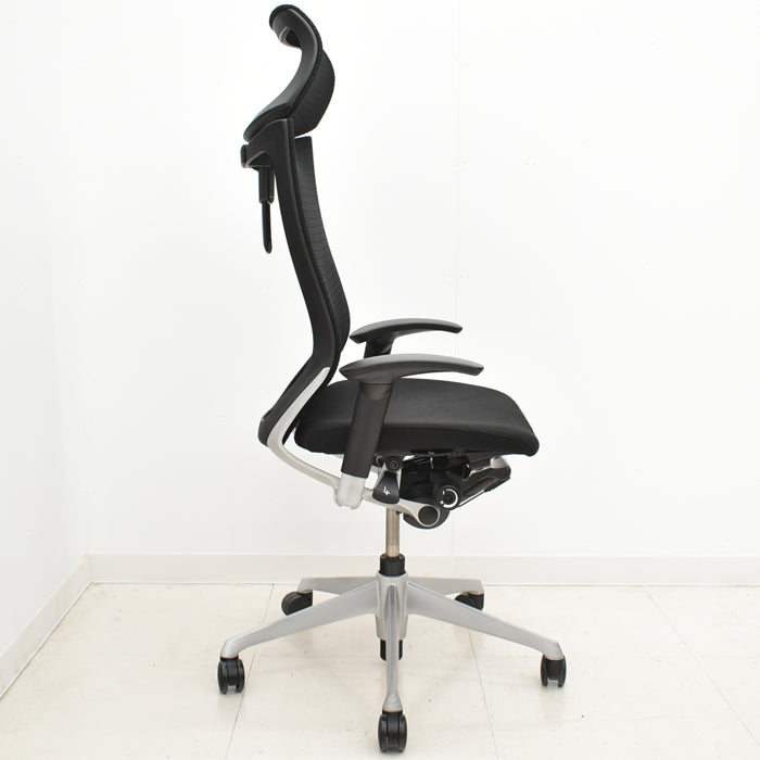 【中古】オカムラ バロン エクストラハイバック 可動ヘッドレスト 可動肘(新型肘パット) 2024020301【中古オフィス家具】