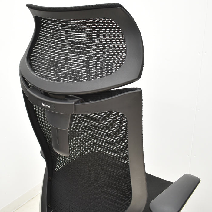 【中古】オカムラ バロン エクストラハイバック 可動ヘッドレスト 可動肘(新型肘パット) 2024020301【中古オフィス家具】