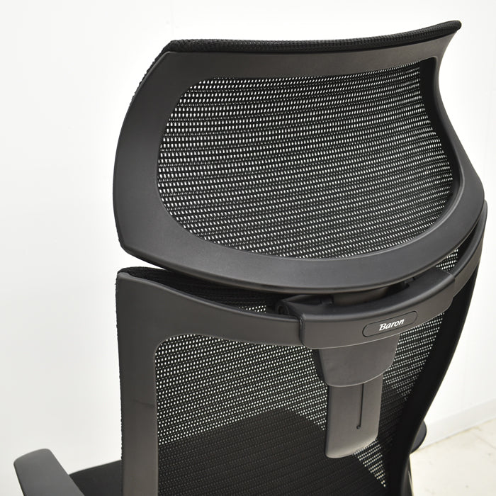 【中古】オカムラ バロン エクストラハイバック 可動ヘッドレスト 可動肘(新型肘パット) 2024020301【中古オフィス家具】