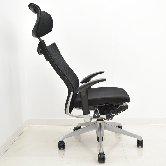 【中古】オカムラ バロン エクストラハイバック 可動ヘッドレスト 可動肘(新型肘パット) 2024020301【中古オフィス家具】