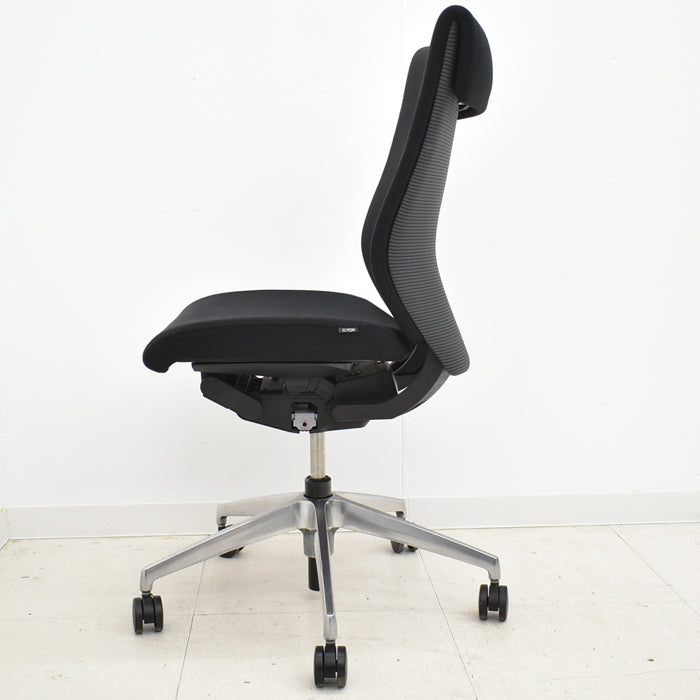 【中古】イトーキ コセールチェア ハイバック ロッキング自動調整タイプ ブラック 2024022801【中古オフィス家具】