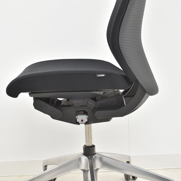【中古】イトーキ コセールチェア ハイバック ロッキング自動調整タイプ ブラック 2024022801【中古オフィス家具】