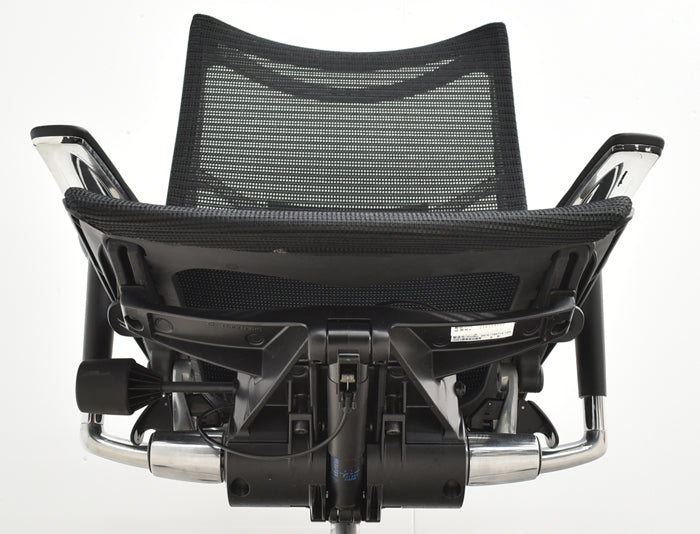 【中古】オカムラ バロン 可動肘(新品肘パット)ランバーサポート アルミポリッシュ 2024032701【中古オフィス家具】