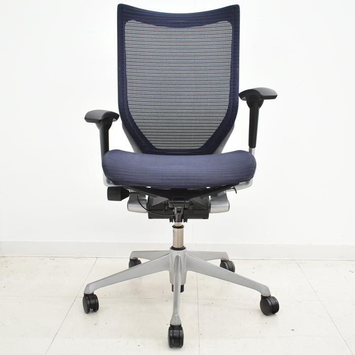 【中古】オカムラ バロン 可動肘(新品肘パット)ハイバック 2024032702【中古オフィス家具】
