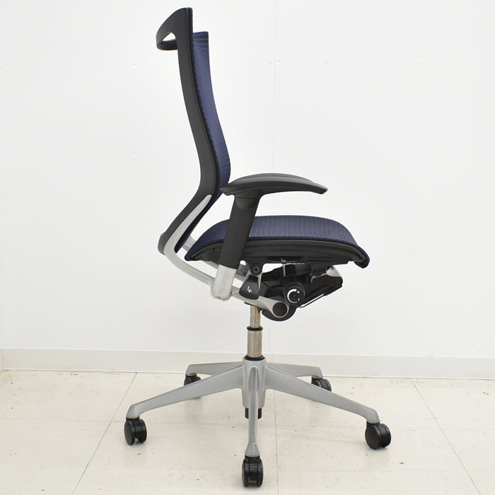 【中古】オカムラ バロン 可動肘(新品肘パット)ハイバック 2024032702【中古オフィス家具】