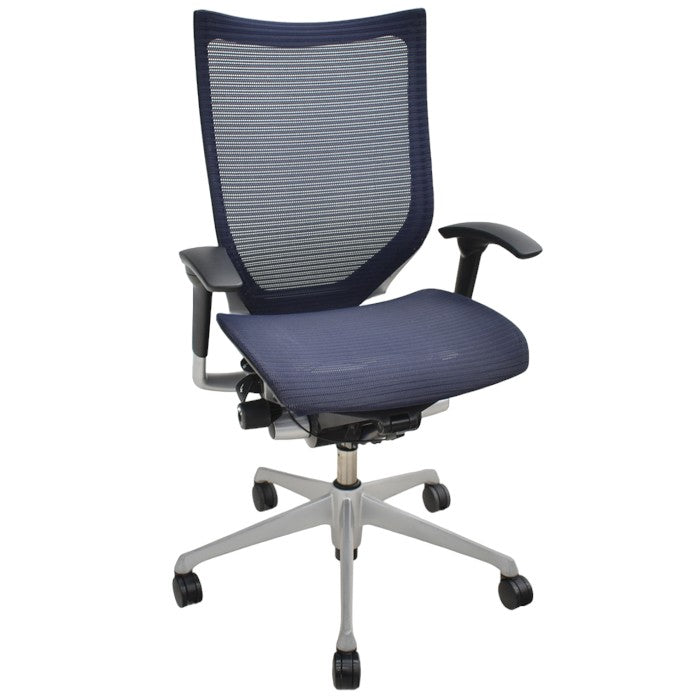 【中古】オカムラ バロン 可動肘(新品肘パット)ハイバック 2024032702【中古オフィス家具】
